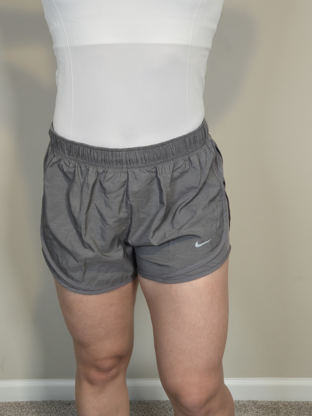 Nike Women's Running Shorts   - Model Tempo (Dri-Fit) - Color Gray - Medium